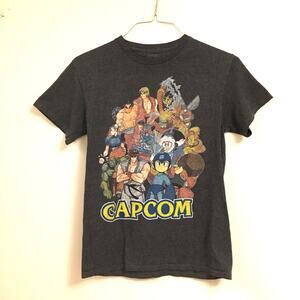 Capcom Heroes Group graphic tee t-shirt gray short SIZE SMALL
